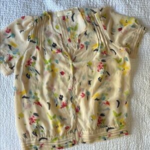 Pins and Needles Floral Button-Up Blouse